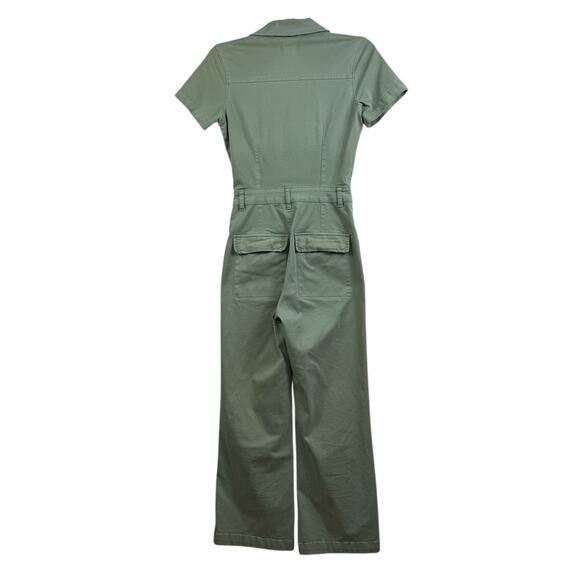 Pistola Makenna Stretch Cotton Utility Jumpsuit XS Green Gorpcore Snap Closure - Picture 13 of 14